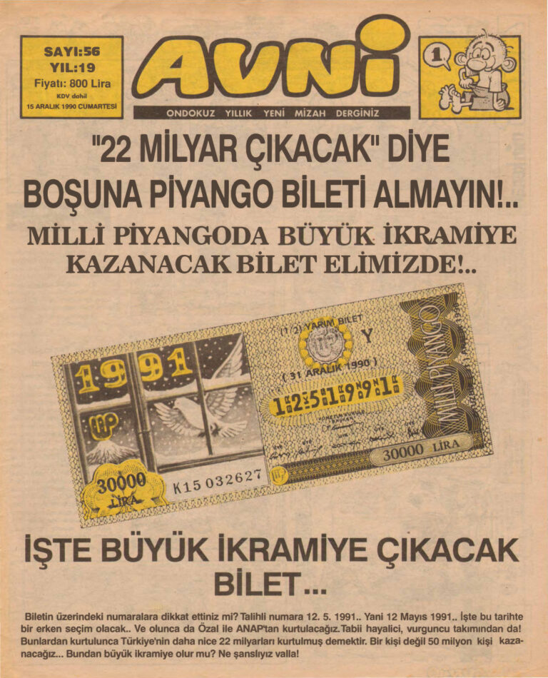 Avni Sayı 056 Kitap Kapağı
