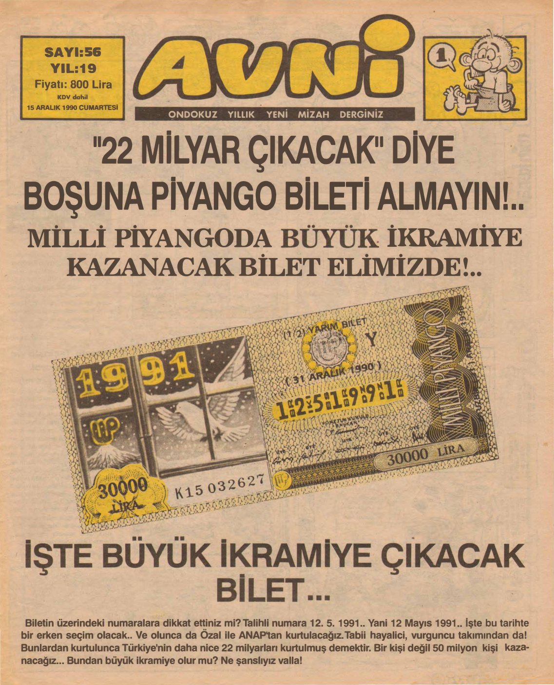 Avni Sayı 056 PDF İndir – Oğuz Aral