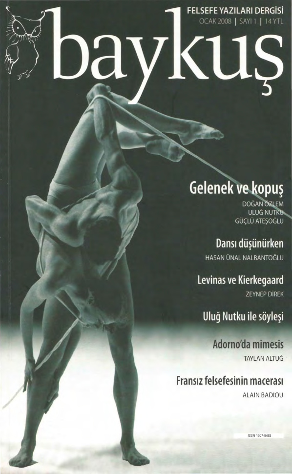 Baykuş Felsefe Yazıları Dergisi Sayı 01 PDF İndir – Kolektif