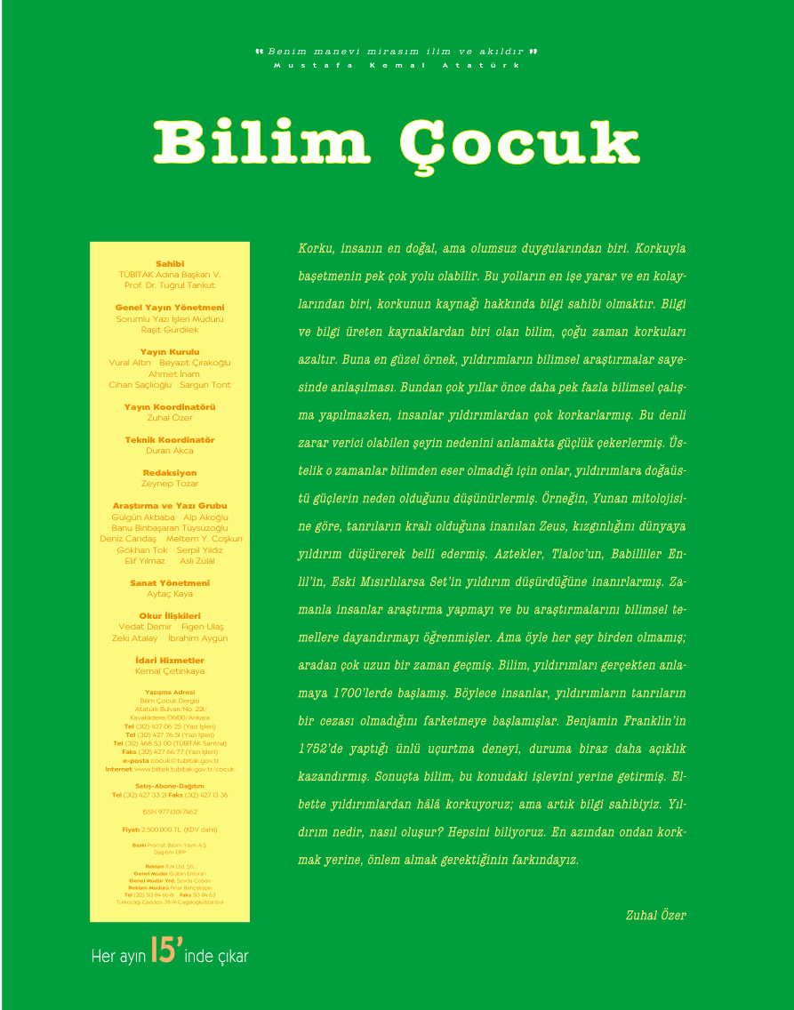Bilim ve Çocuk Sayı 067 Temmuz 2003 PDF İndir – Kolektif