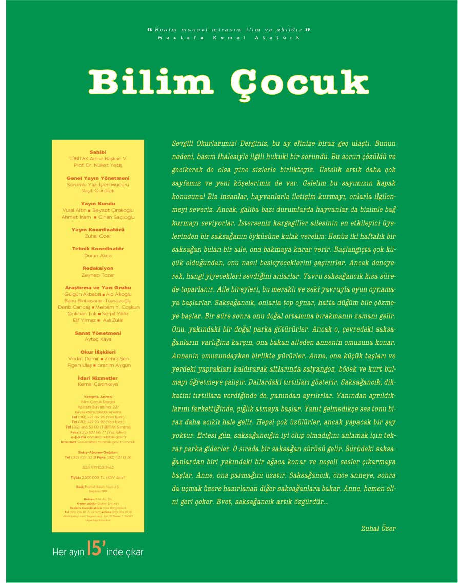 Bilim ve Çocuk Sayı 075 Mart 2004 PDF İndir – Kolektif