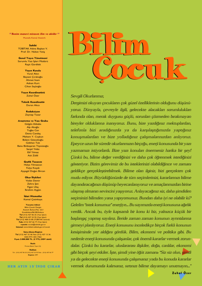 Bilim ve Çocuk Sayı 086 Şubat 2005 Kitap Kapağı