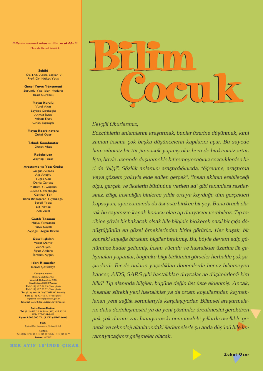 Bilim ve Çocuk Sayı 087 Mart 2005 PDF İndir – Kolektif
