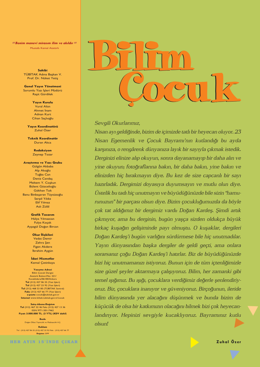Bilim ve Çocuk Sayı 088 Nisan 2005 PDF İndir – Kolektif