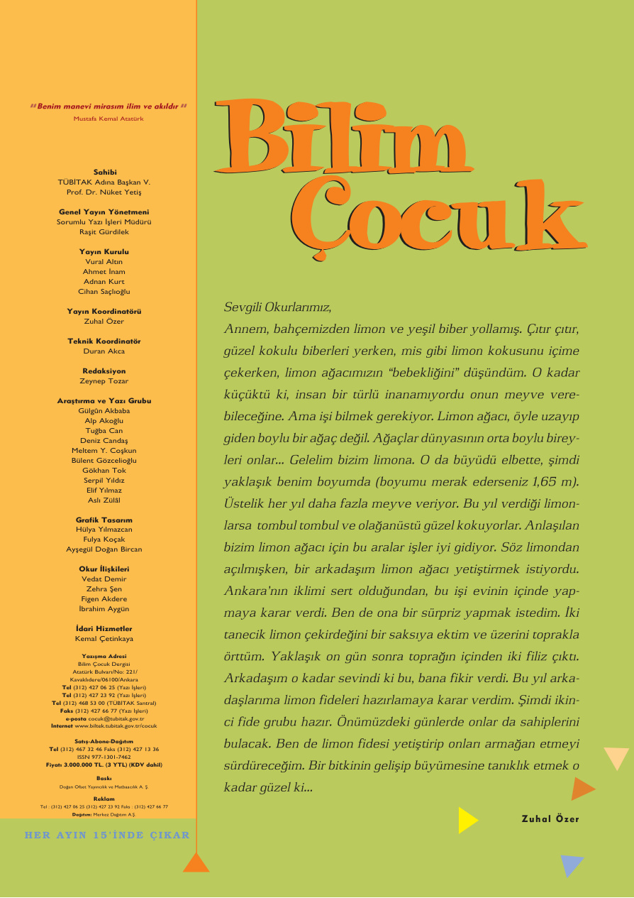 Bilim ve Çocuk Sayı 091 Temmuz 2005 PDF İndir – Kolektif