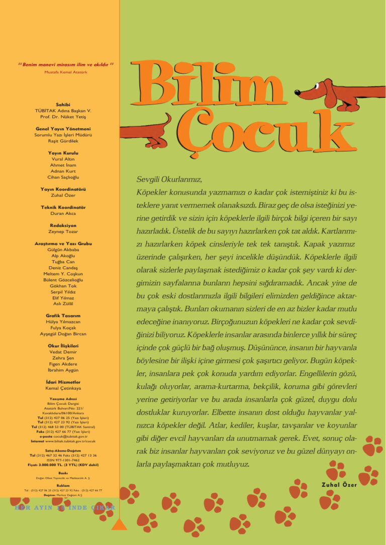 Bilim ve Çocuk Sayı 098 Şubat 2006 Kitap Kapağı