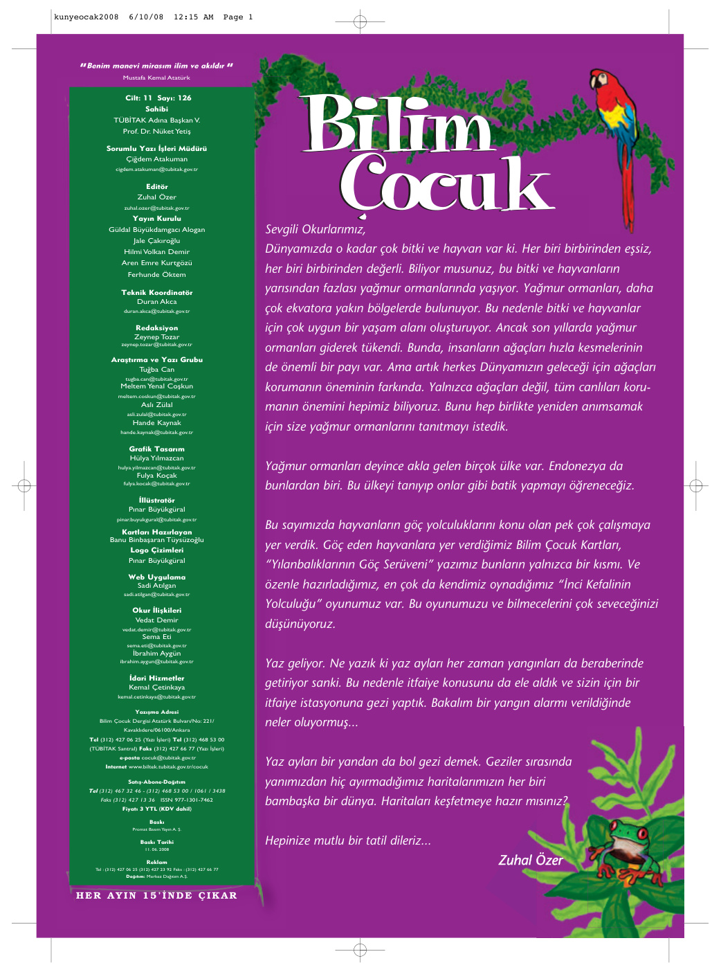 Bilim ve Çocuk Sayı 126 Haziran 2008 PDF İndir – Kolektif
