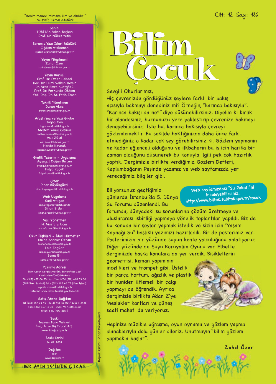 Bilim ve Çocuk Sayı 136 Nisan 2009 PDF İndir – Kolektif