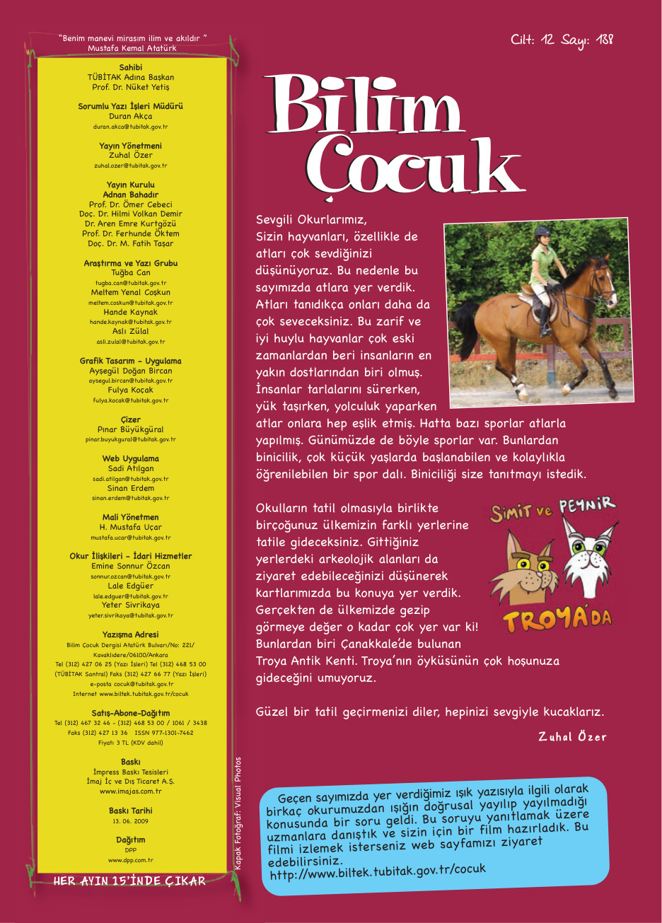 Bilim ve Çocuk Sayı 138 Haziran 2009 PDF İndir – Kolektif