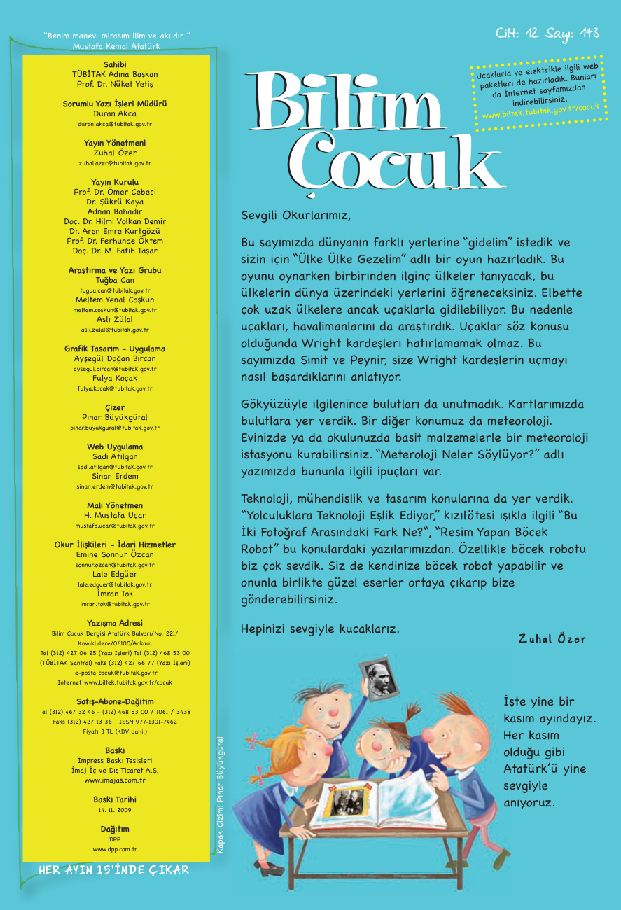 Bilim ve Çocuk Sayı 143 Kasım 2009 PDF İndir – Kolektif