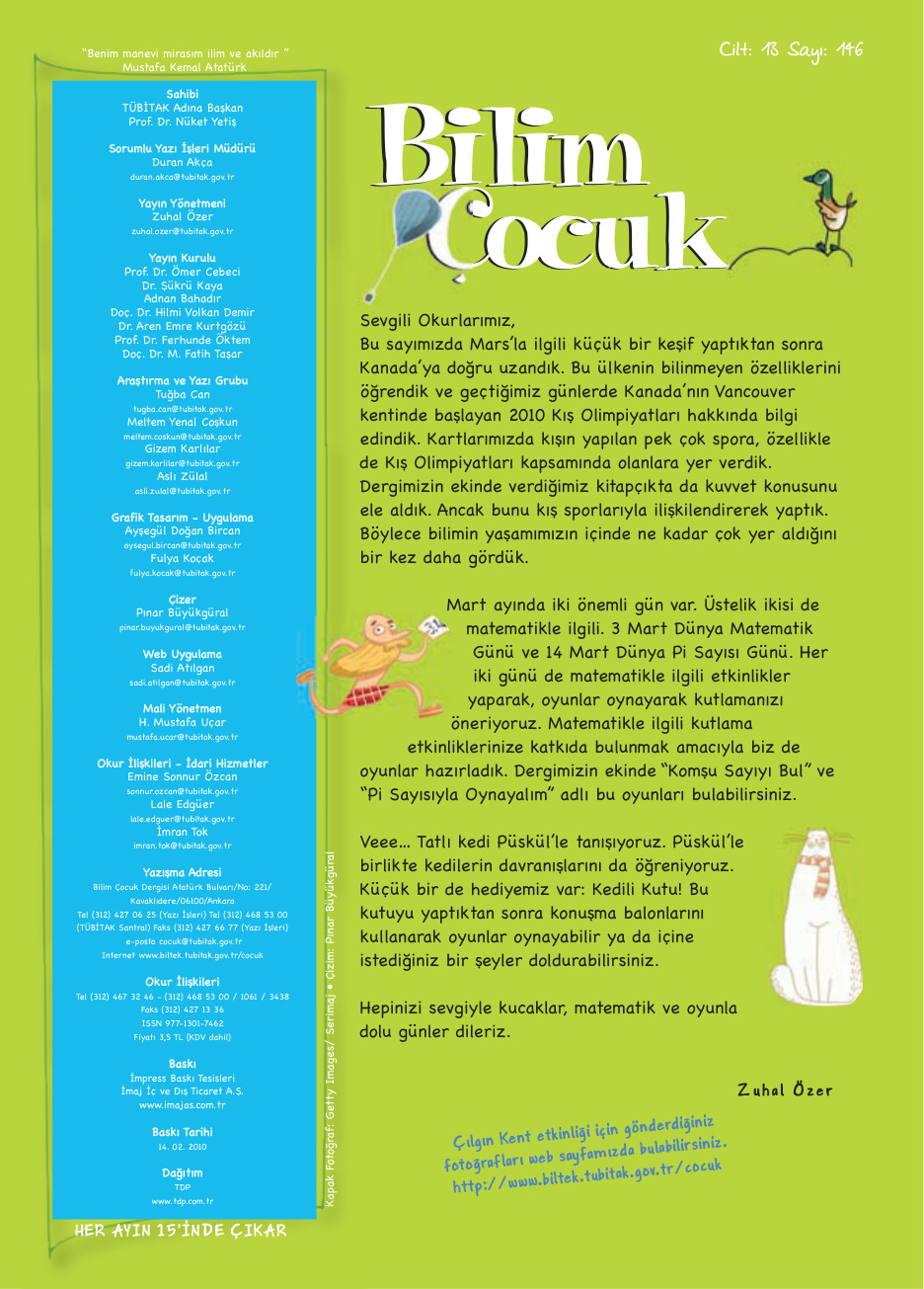 Bilim ve Çocuk Sayı 146 Şubat 2010 PDF İndir – Kolektif