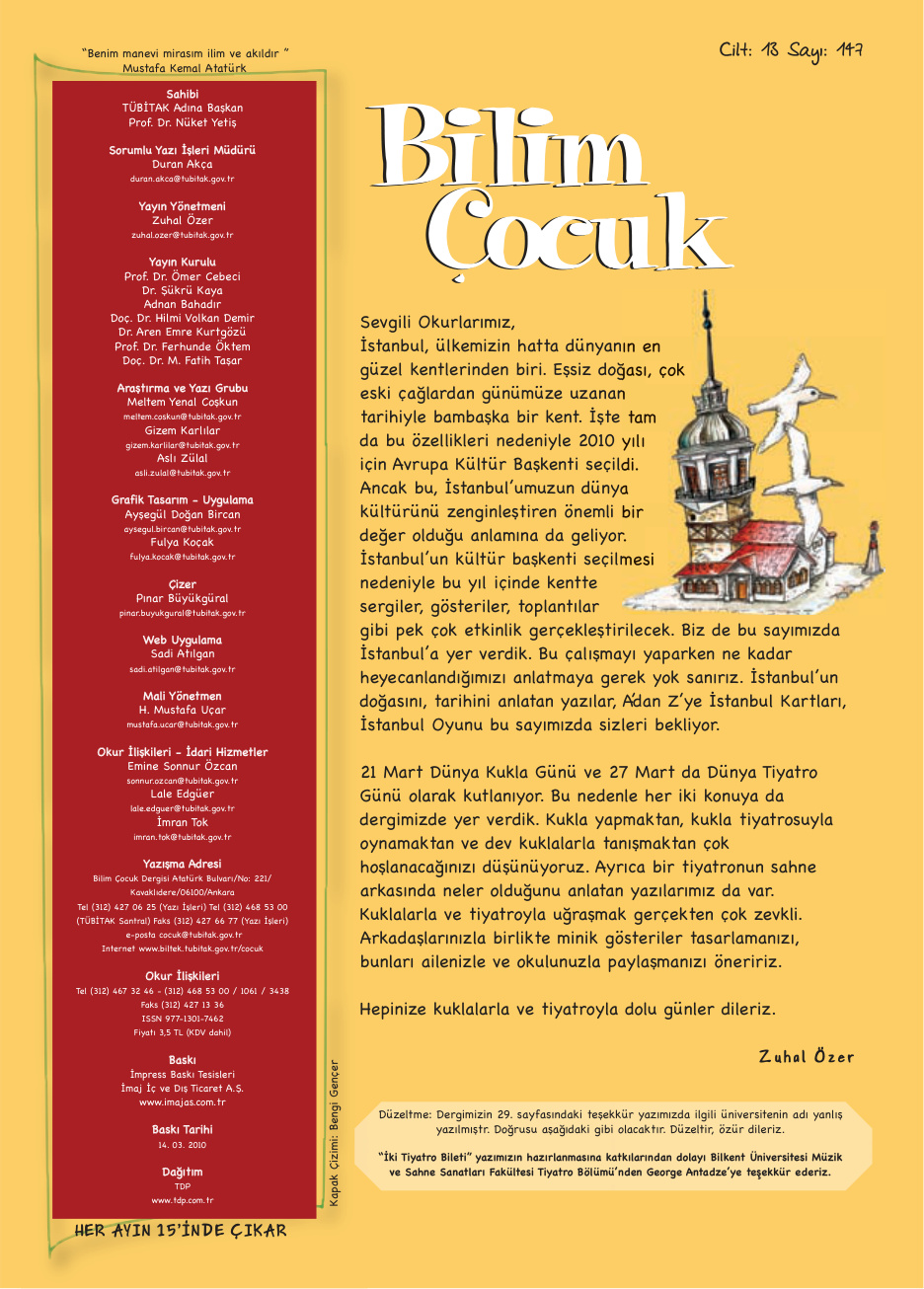 Bilim ve Çocuk Sayı 147 Mart 2010 PDF İndir – Kolektif