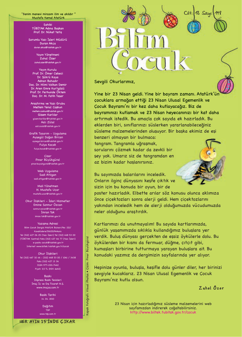 Bilim ve Çocuk Sayı 148 Nisan 2010 PDF İndir – Kolektif