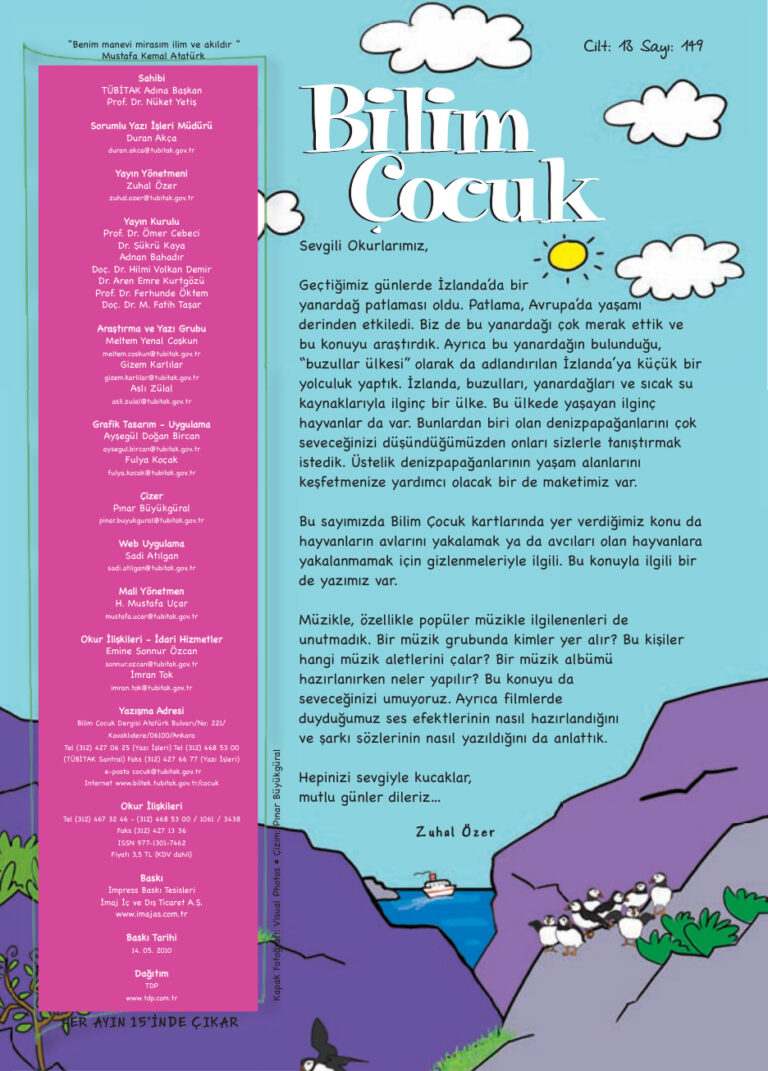 Bilim ve Çocuk Sayı 149 Mayıs 2010 Kitap Kapağı