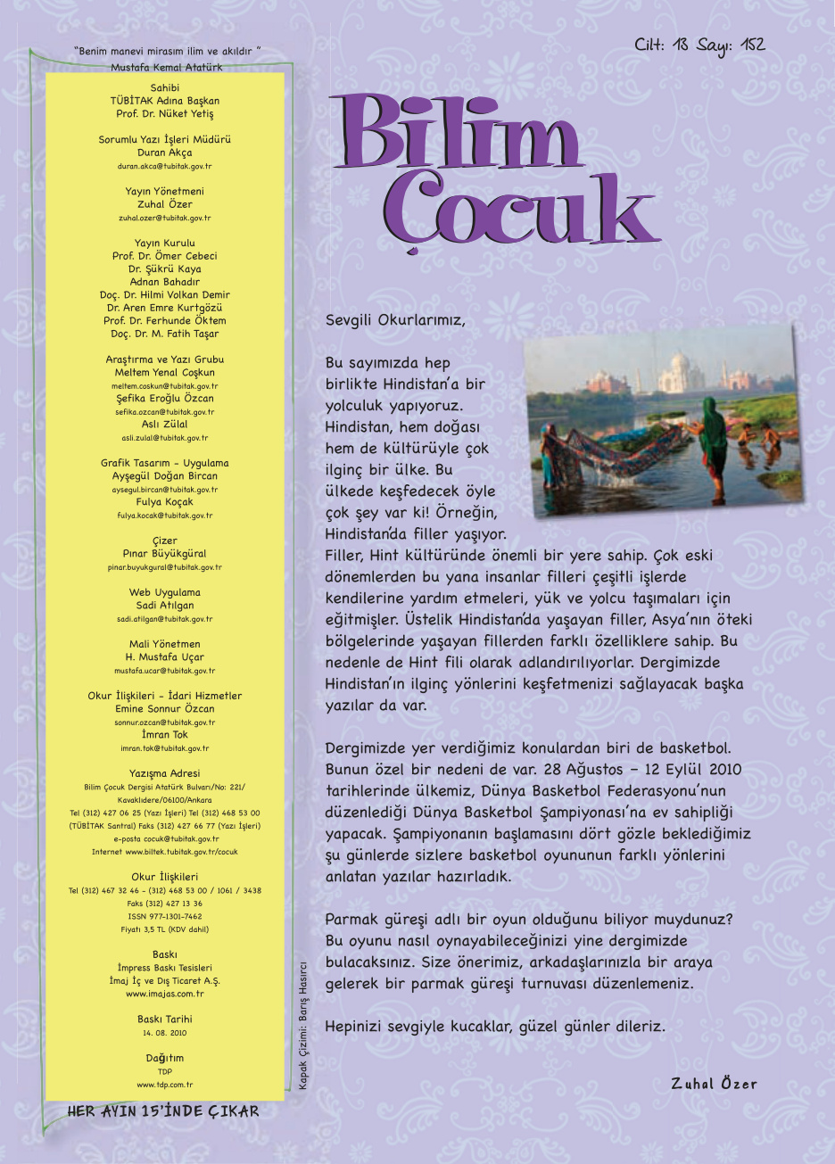 Bilim ve Çocuk Sayı 152 Ağustos 2010 PDF İndir – Kolektif