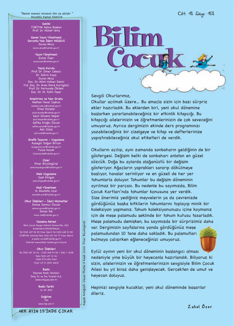 Bilim ve Çocuk Sayı 153 Eylül 2010 PDF İndir – Kolektif