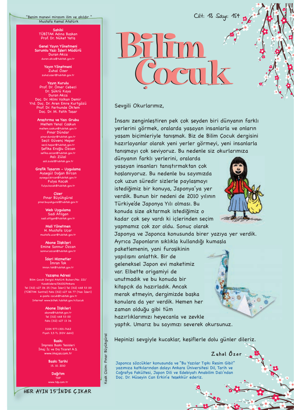 Bilim ve Çocuk Sayı 154 Ekim 2010 PDF İndir – Kolektif