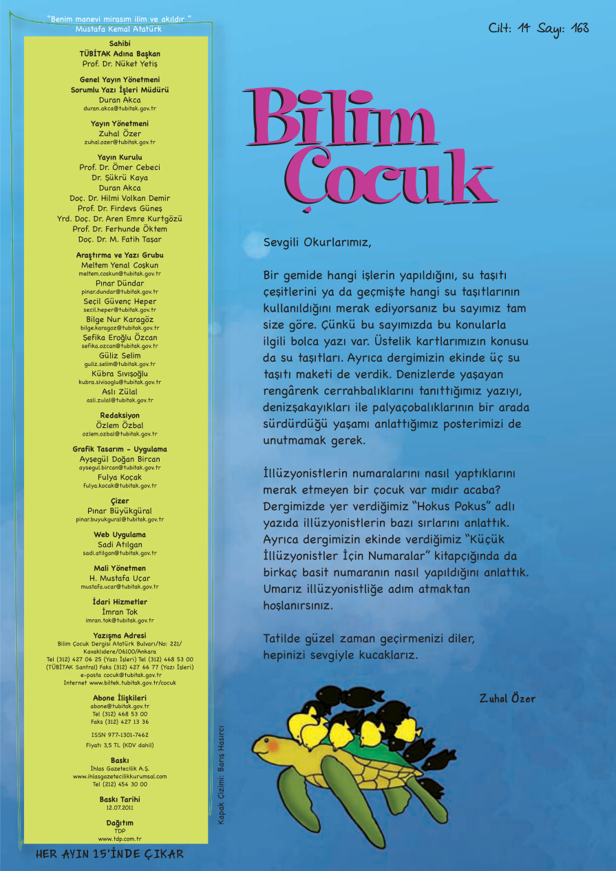 Bilim ve Çocuk Sayı 163 Temmuz 2011 PDF İndir – Kolektif