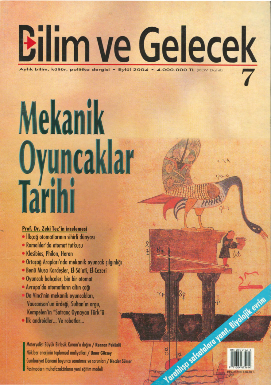 Bilim ve Gelecek Sayı 007 Eylül 2004 PDF İndir – Kolektif