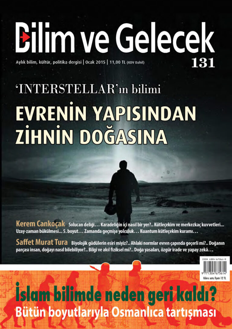 Bilim ve Gelecek Sayı 131 Ocak 2015 Kitap Kapağı