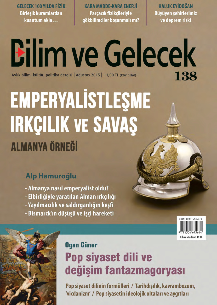 Bilim ve Gelecek Sayı 138 Ağustos 2015 PDF İndir – Kolektif