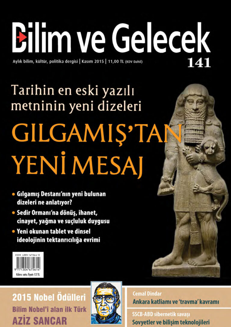 Bilim ve Gelecek Sayı 141 Kasım 2015 Kitap Kapağı