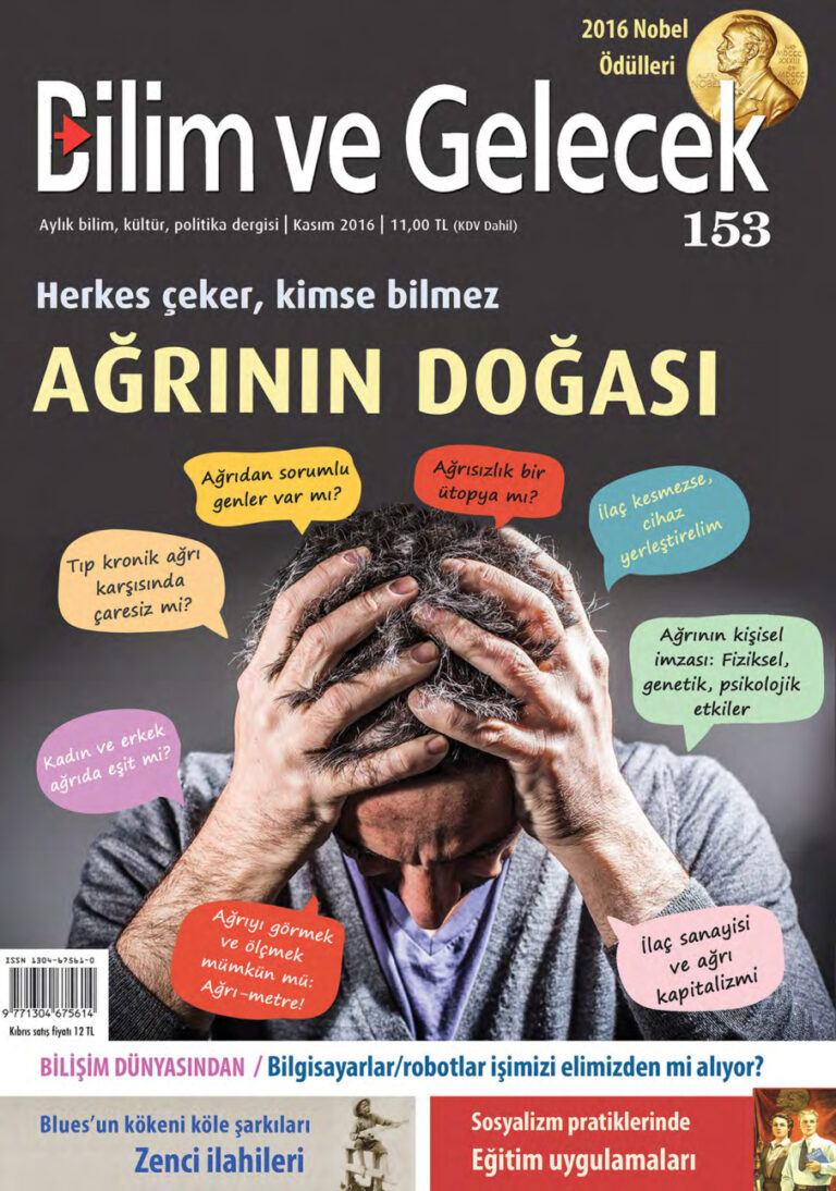 Bilim ve Gelecek Sayı 153 Kasım 2016 Kitap Kapağı