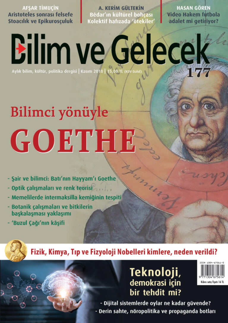 Bilim ve Gelecek Sayı 177 Kasım 2018 Kitap Kapağı