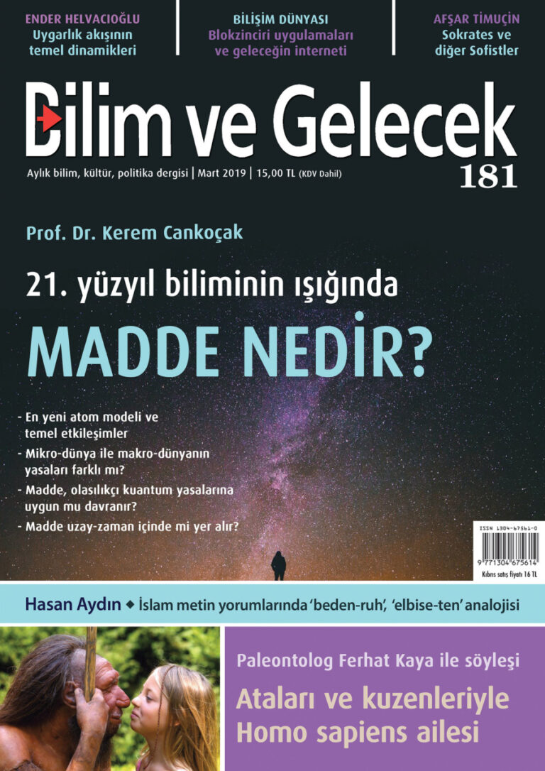 Bilim ve Gelecek Sayı 181 Mart 2019 Kitap Kapağı