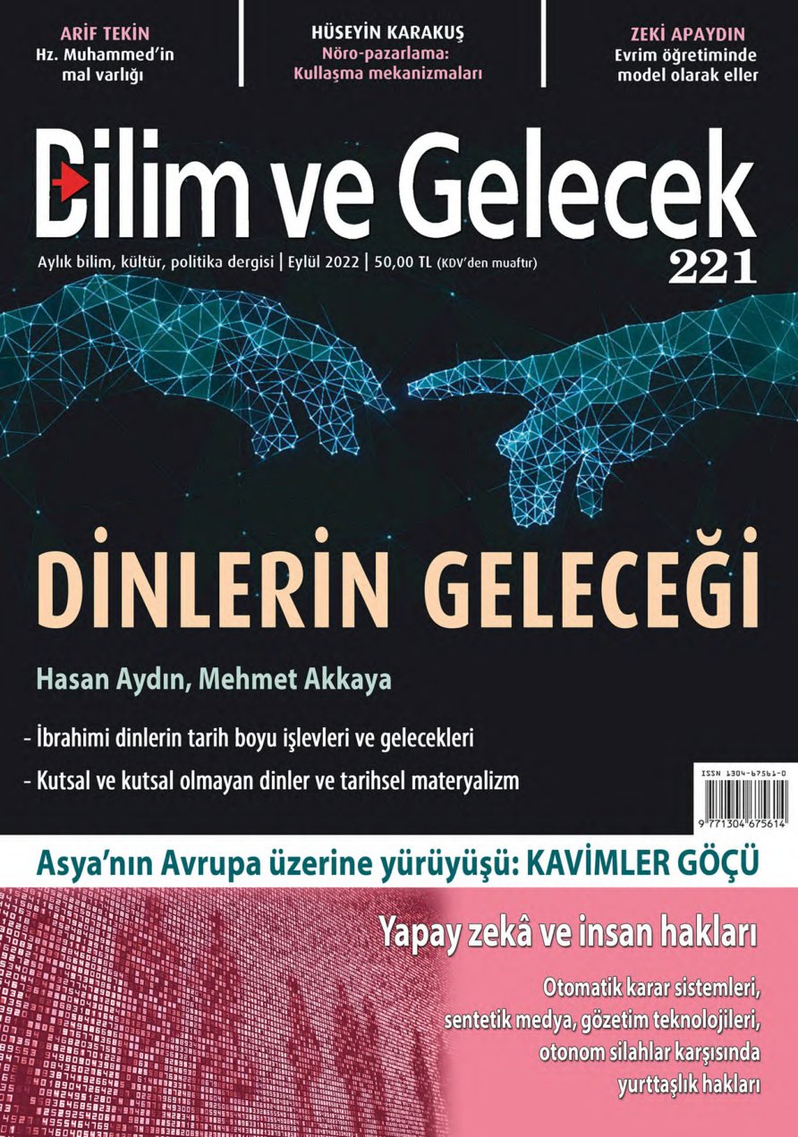 Bilim ve Gelecek Sayı 221 2022 Eylül PDF İndir – Kolektif