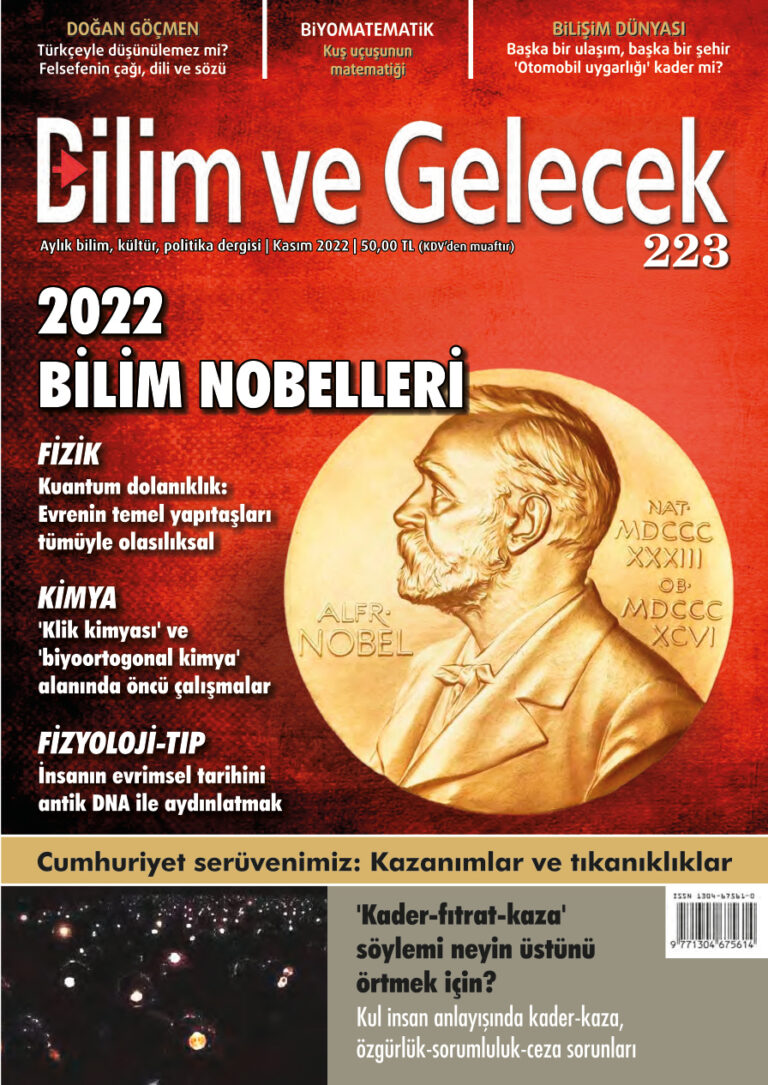 Bilim ve Gelecek Sayı 223 2022 Kasım Kitap Kapağı