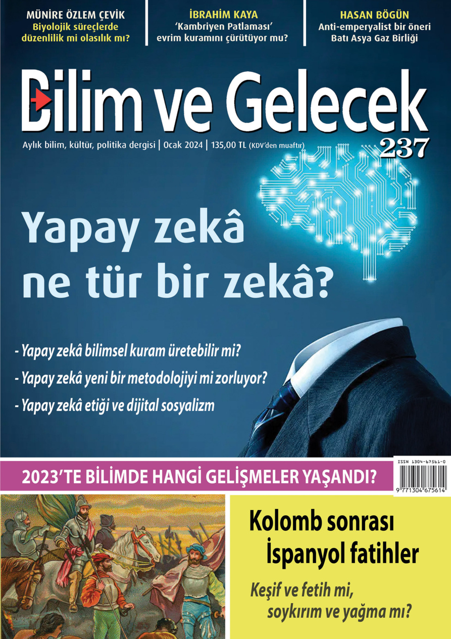 Bilim ve Gelecek Sayı 237 2024 Ocak Yapay Zeka Ne Tür Bir Zeka PDF İndir – Kolektif