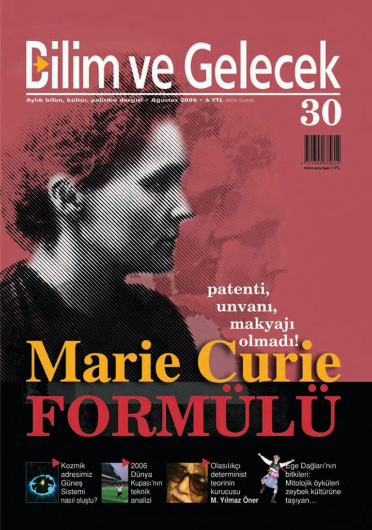 Bilim ve Gelecek Sayı 30 Ağustos 2006 Kitap Kapağı