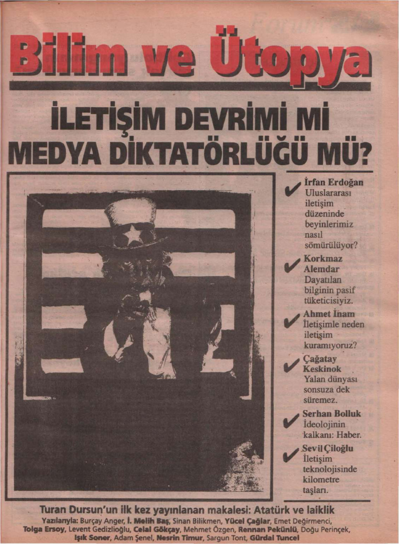 Bilim ve Ütopya Sayı 003 Eylül 1994 PDF İndir – Kolektif