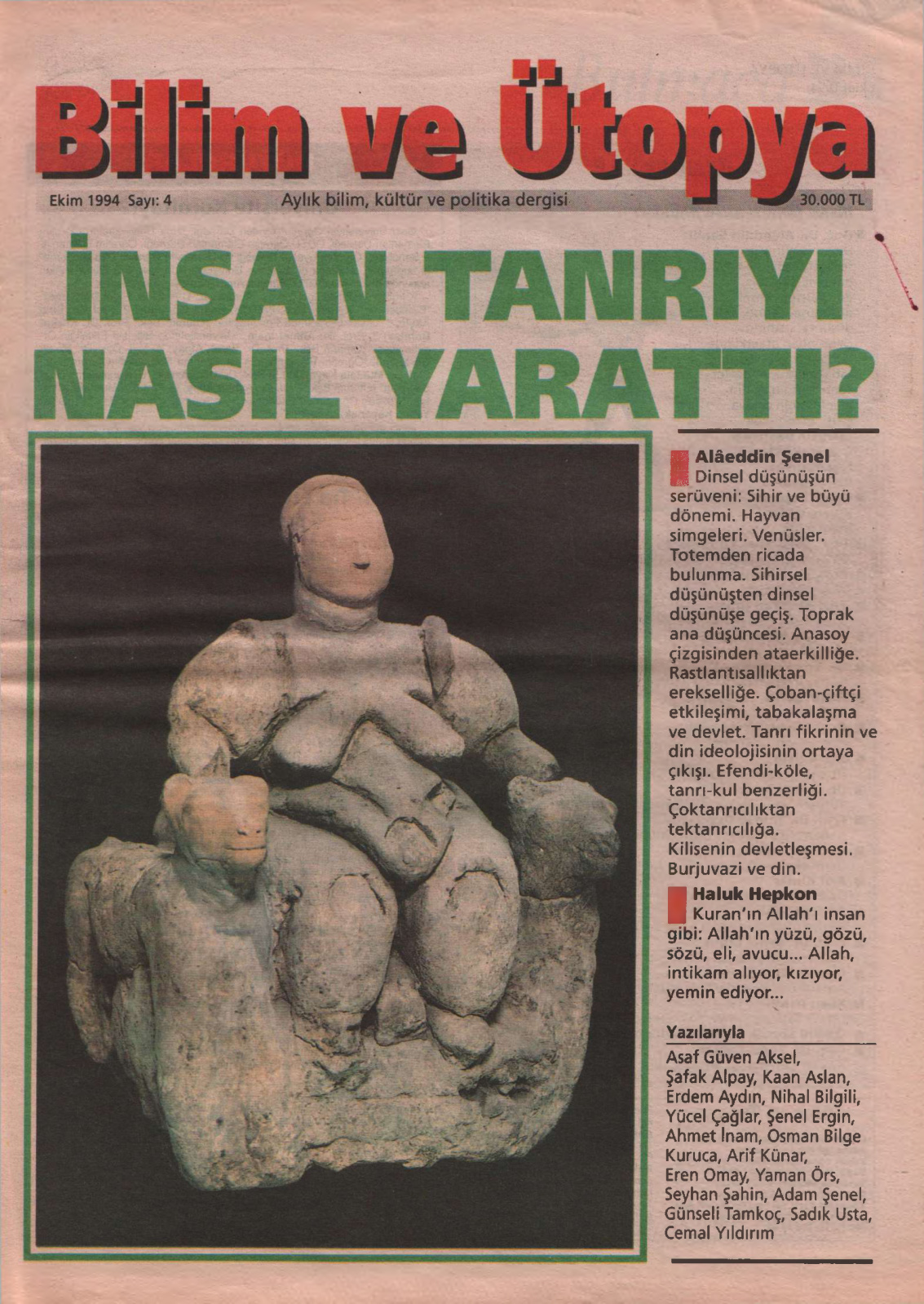 Bilim ve Ütopya Sayı 004 Ekim 1994 PDF İndir – Kolektif
