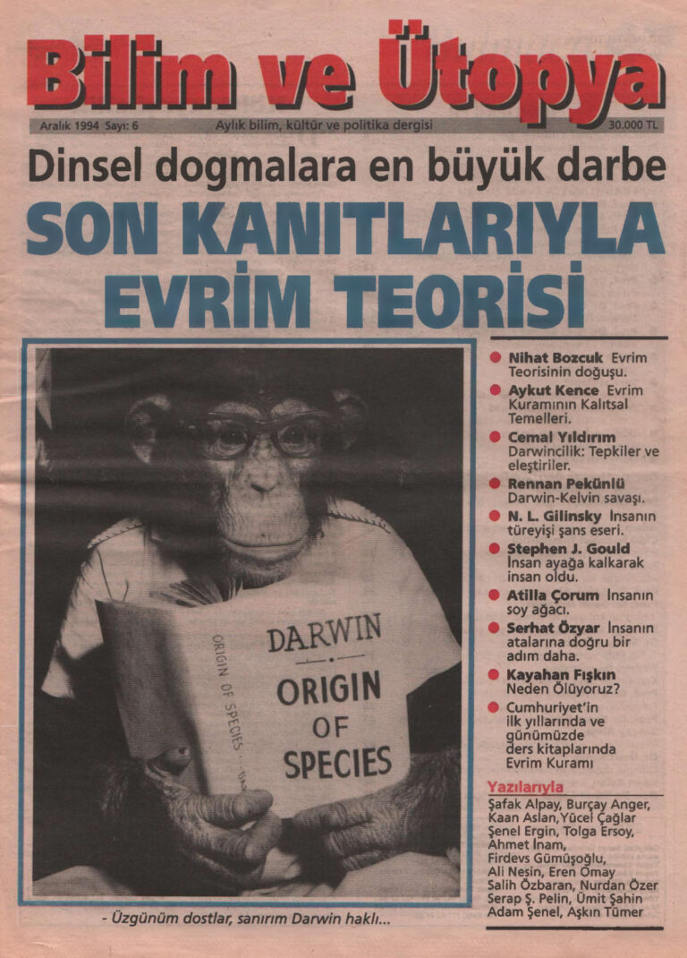 Bilim ve Ütopya Sayı 006 Aralık 1994 Kitap Kapağı