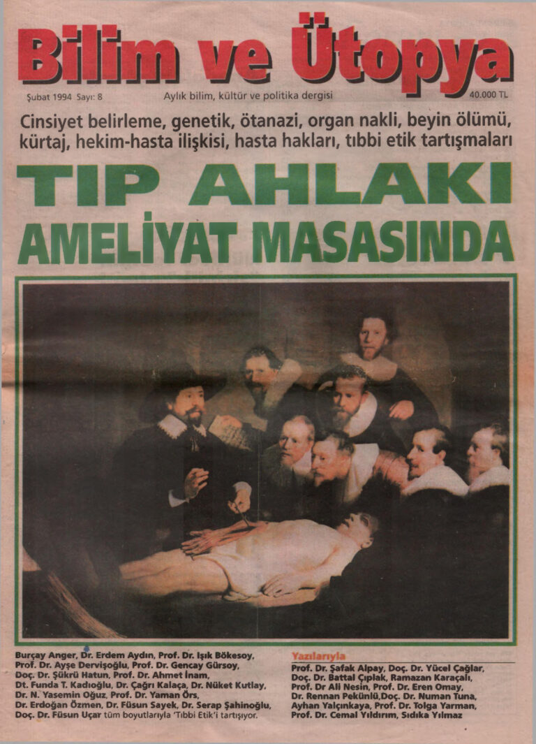 Bilim ve Ütopya Sayı 008 Şubat 1995 Kitap Kapağı