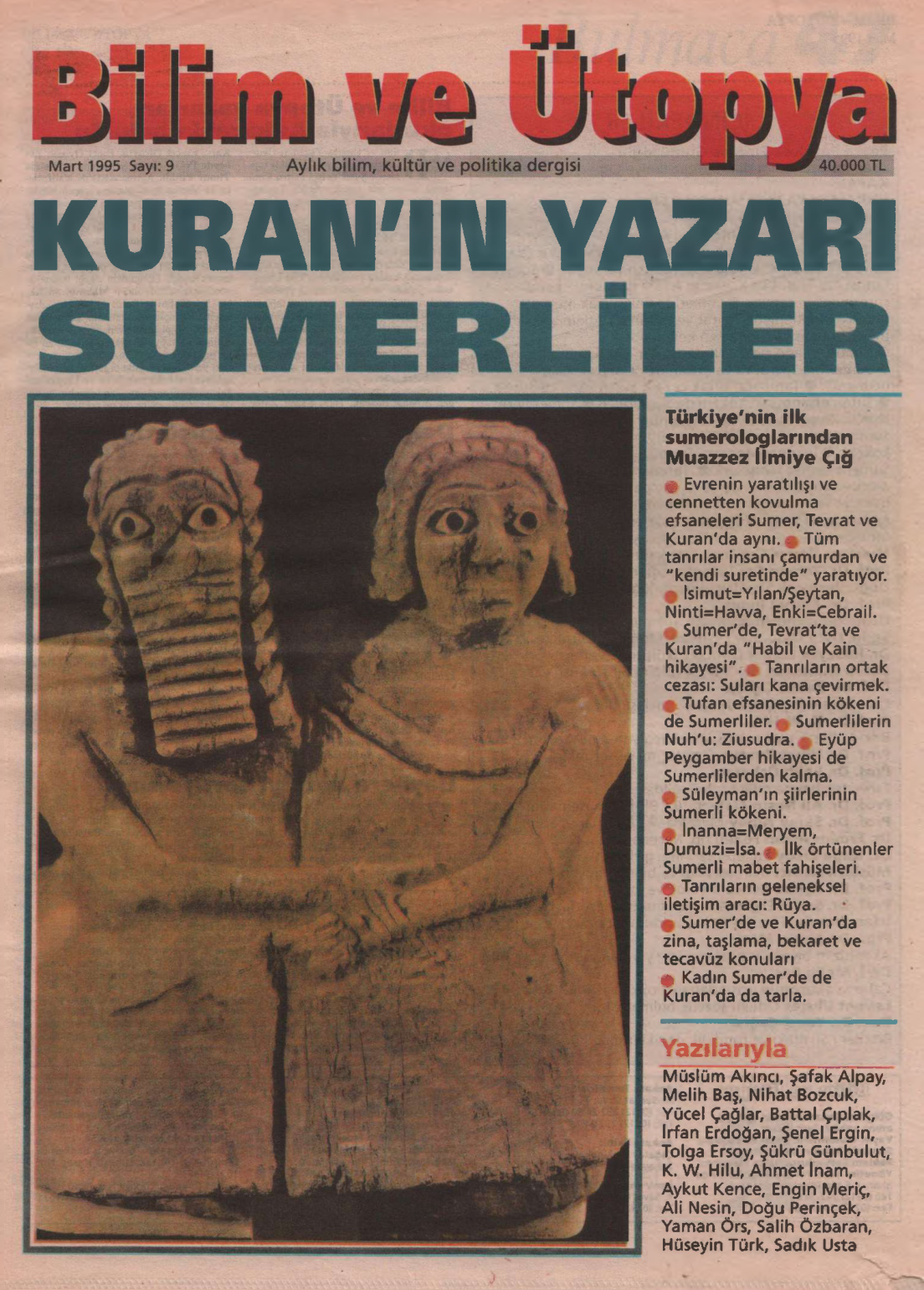 Bilim ve Ütopya Sayı 009 Mart 1995 PDF İndir – Kolektif
