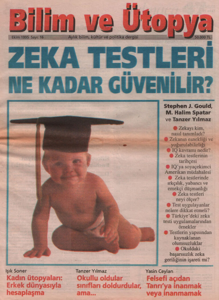 Bilim ve Ütopya Sayı 016 Ekim 1995 Kitap Kapağı