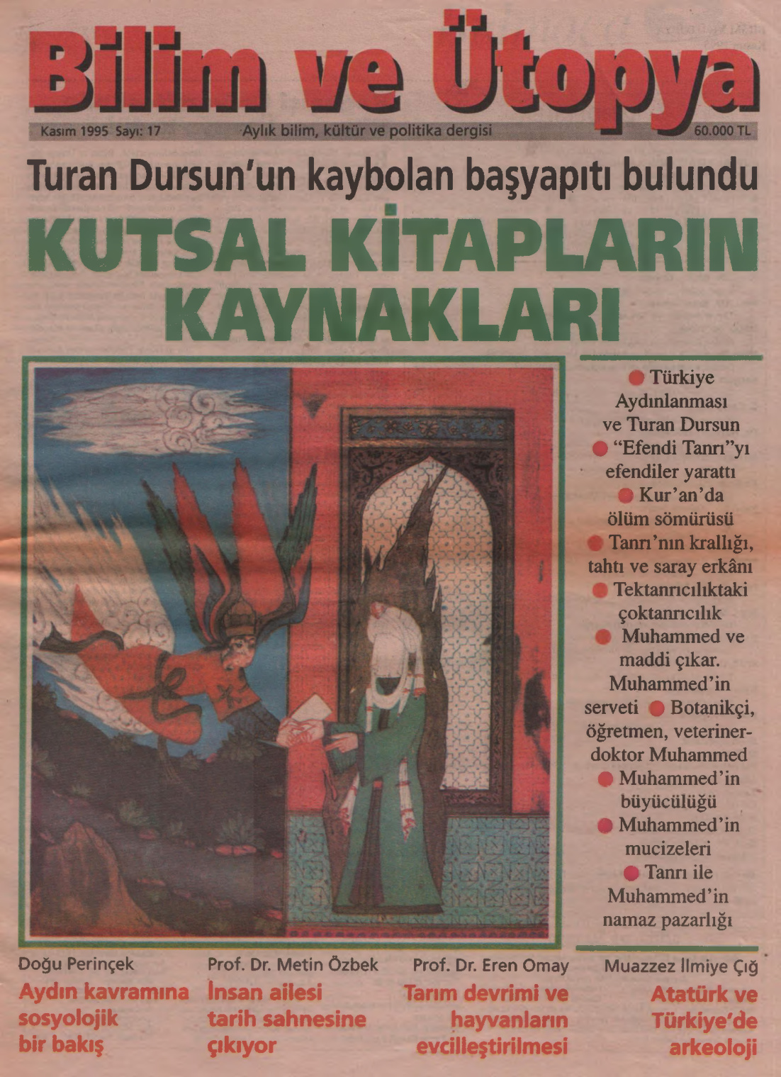 Bilim ve Ütopya Sayı 017 Kasım 1995 PDF İndir – Kolektif