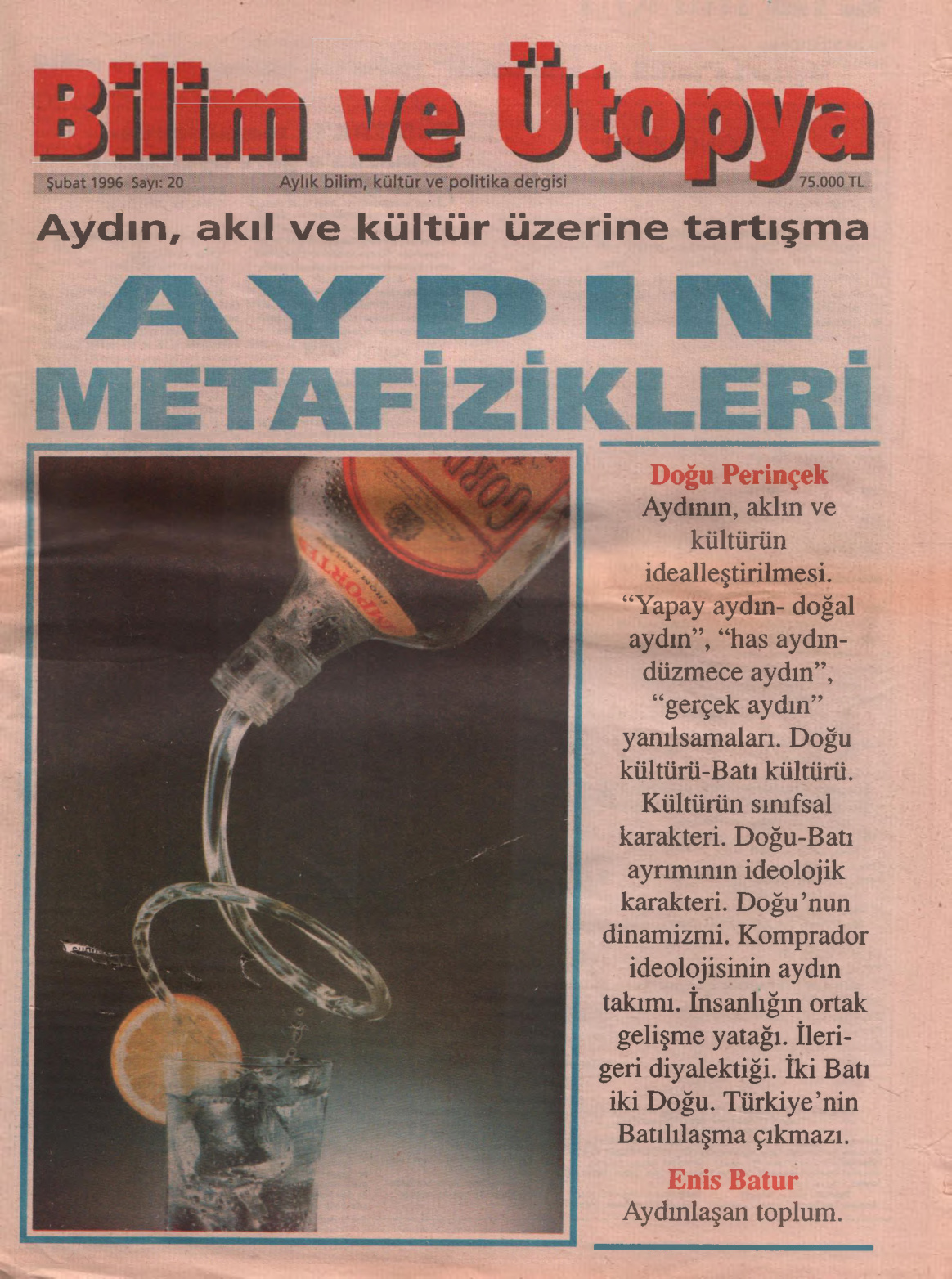 Bilim ve Ütopya Sayı 020 Şubat 1996 PDF İndir – Kolektif
