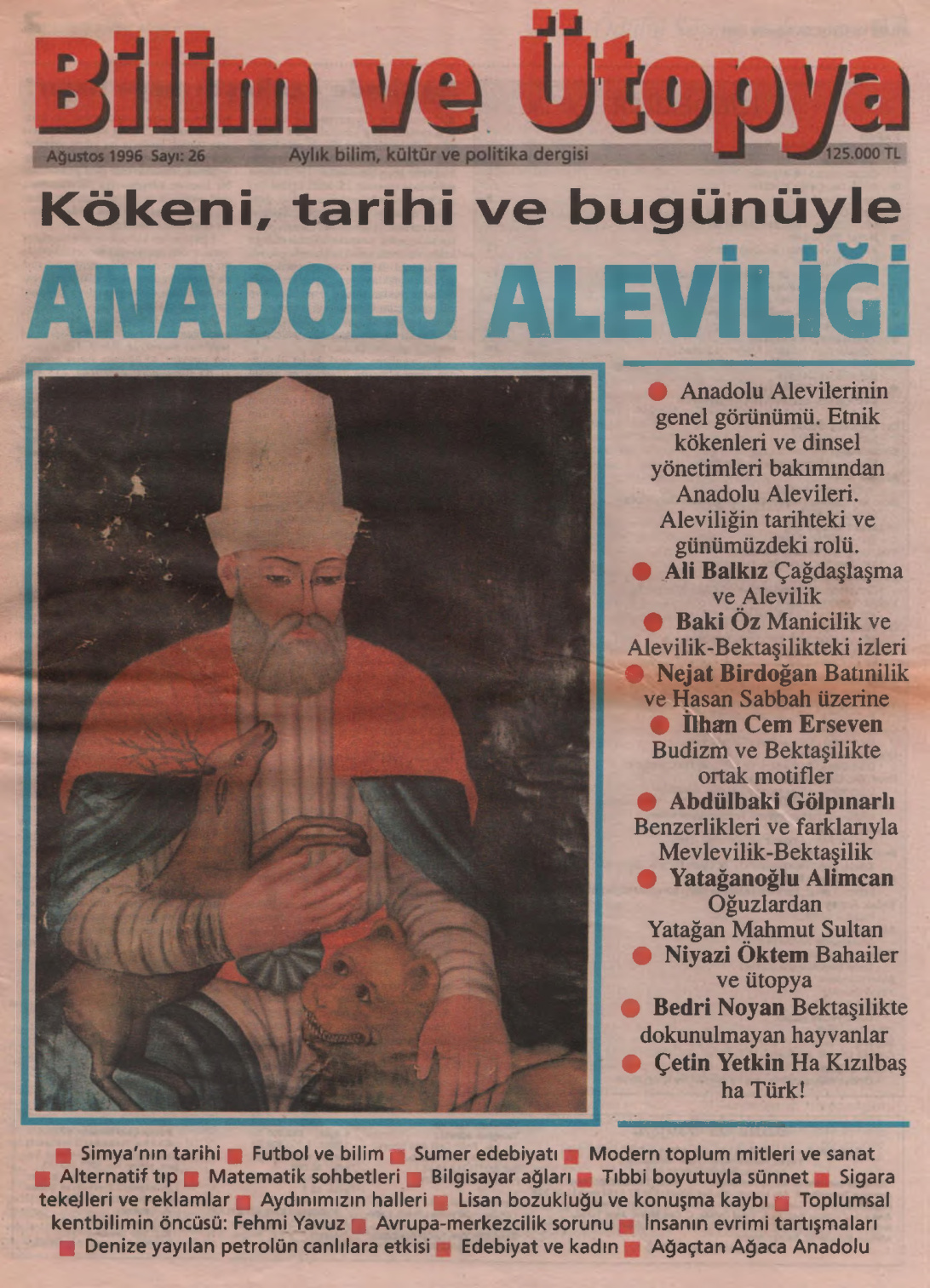 Bilim ve Ütopya Sayı 026 Ağustos 1996 PDF İndir – Kolektif