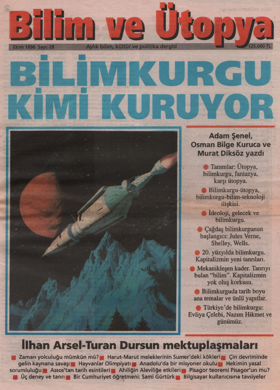 Bilim ve Ütopya Sayı 028 Ekim 1996 PDF İndir – Kolektif