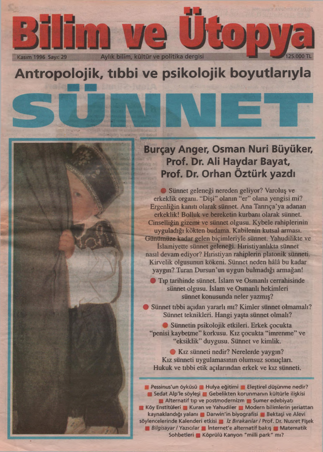 Bilim ve Ütopya Sayı 029 Kasım 1996 PDF İndir – Kolektif