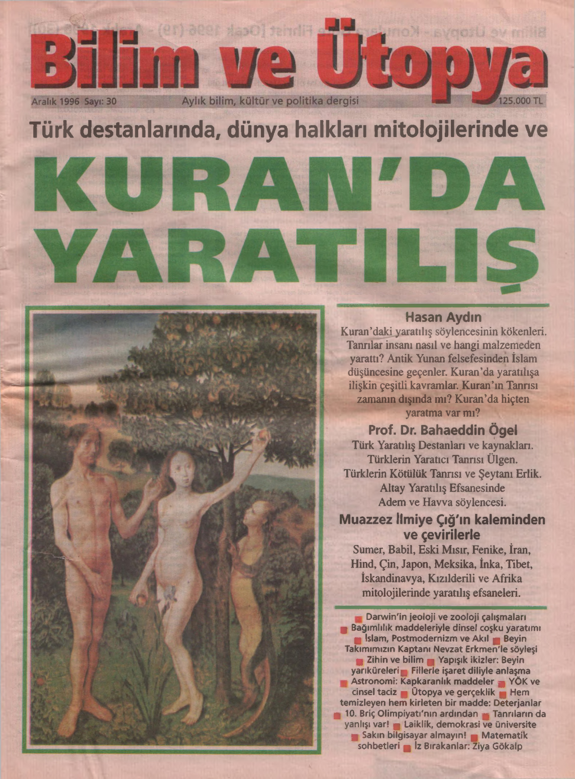 Bilim ve Ütopya Sayı 030 Aralık 1996 PDF İndir – Kolektif