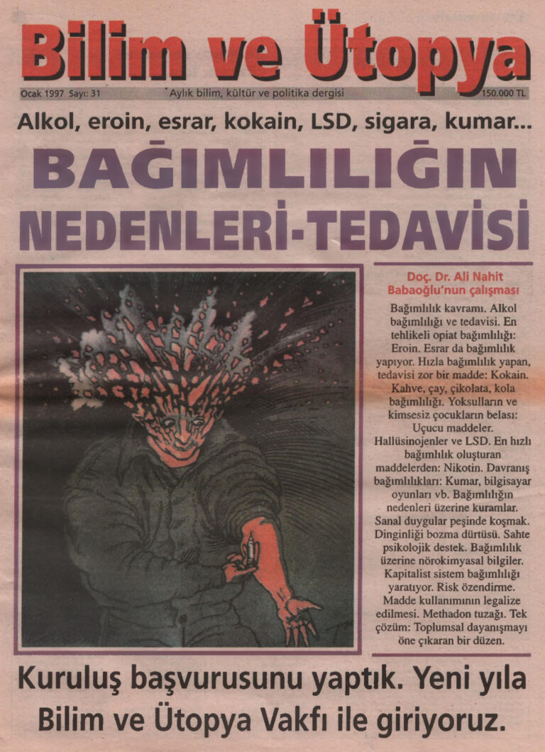 Bilim ve Ütopya Sayı 031 Ocak 1997 Kitap Kapağı