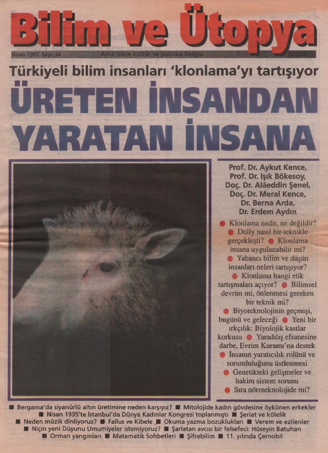 Bilim ve Ütopya Sayı 034 Nisan 1997 PDF İndir – Kolektif