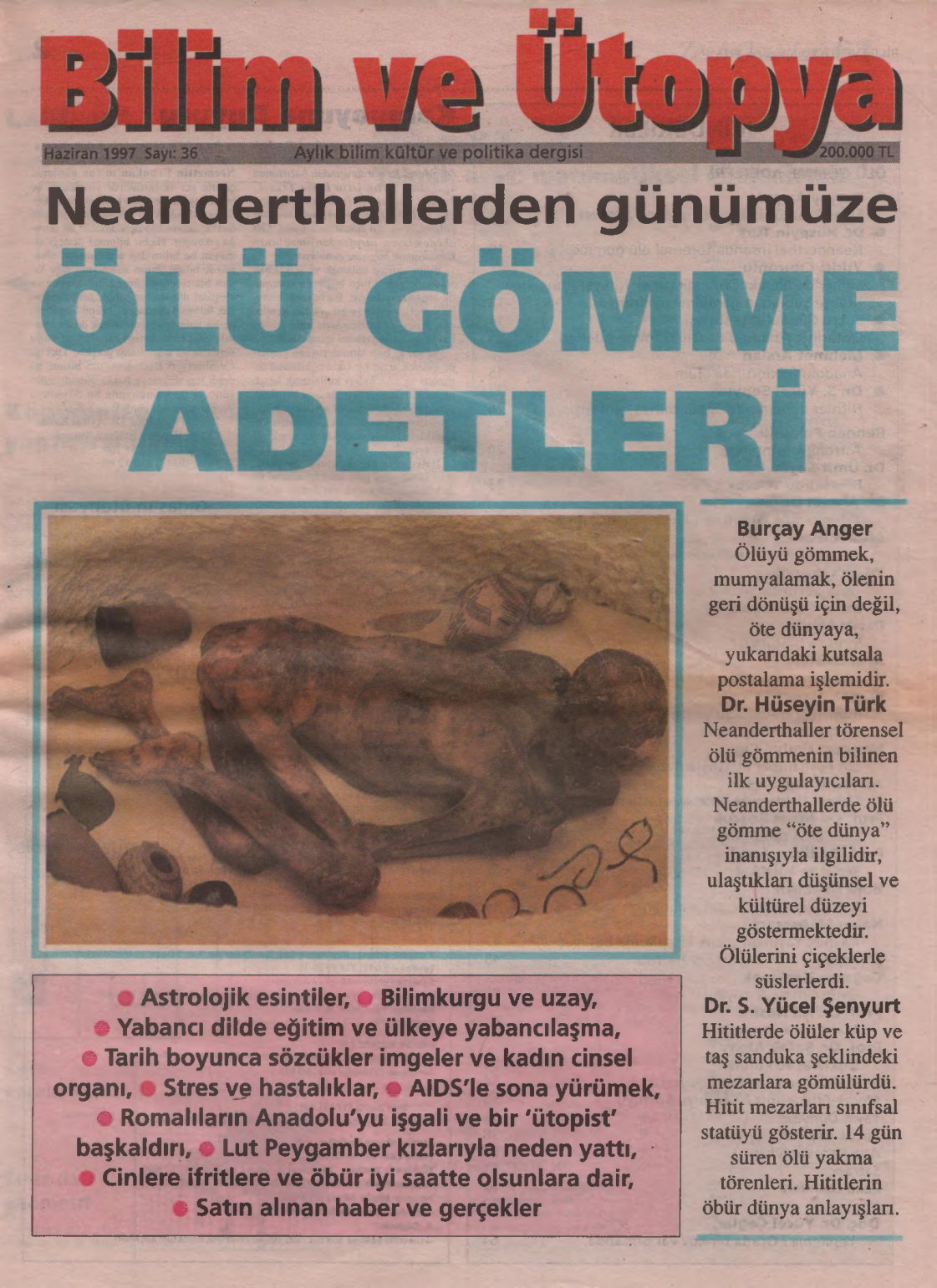 Bilim ve Ütopya Sayı 036 Haziran 1997 PDF İndir – Kolektif