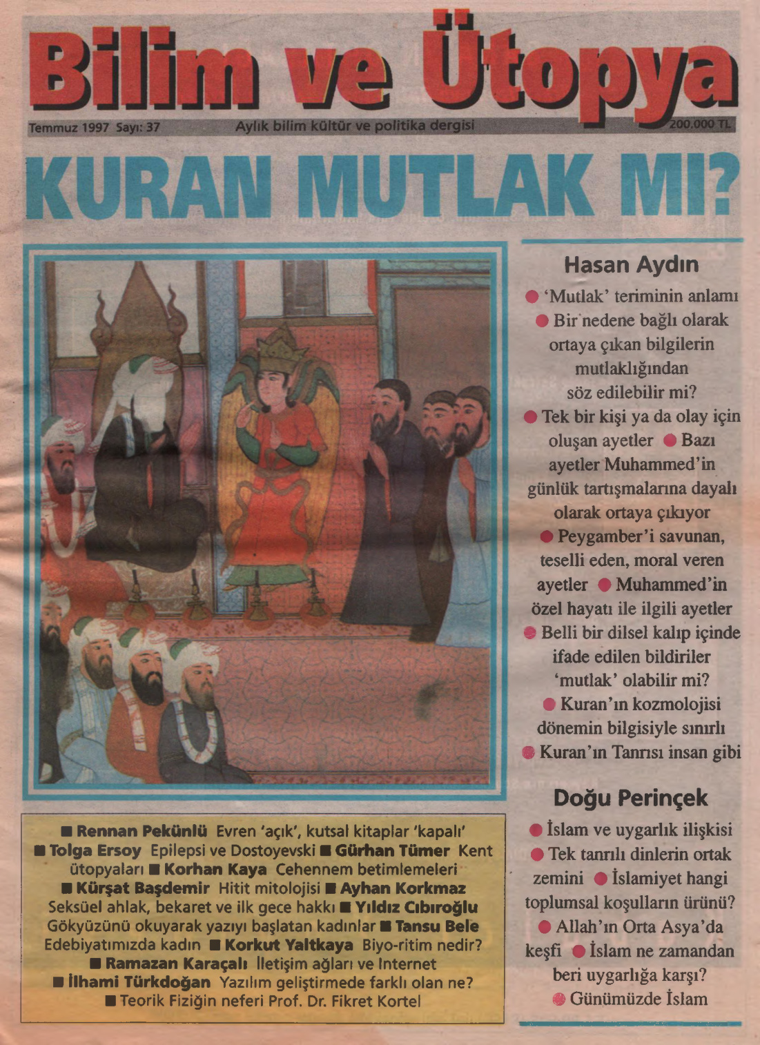 Bilim ve Ütopya Sayı 037 Temmuz 1997 PDF İndir – Kolektif