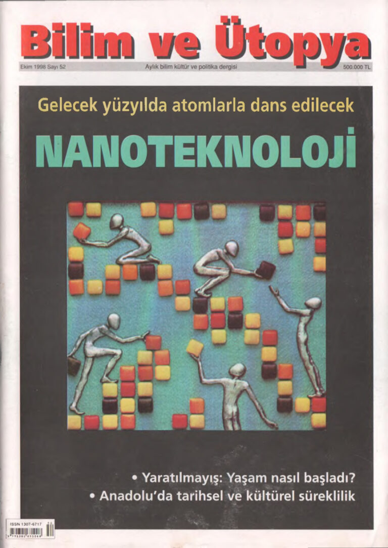 Bilim ve Ütopya Sayı 052 Ekim 1998 Kitap Kapağı
